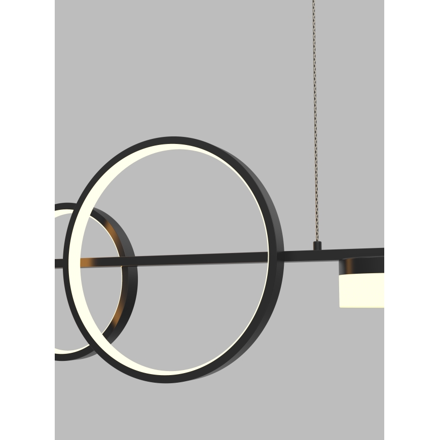 Wofi 7030-702 - Dimmbare LED-Hängeleuchte an Schnur MESSINA LED/57W/230V schwarz