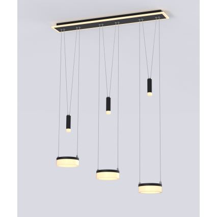 Wofi 7054-702 - Dimmbare LED-Hängeleuchte an Schnur JESSE LED/27,5W/230V schwarz