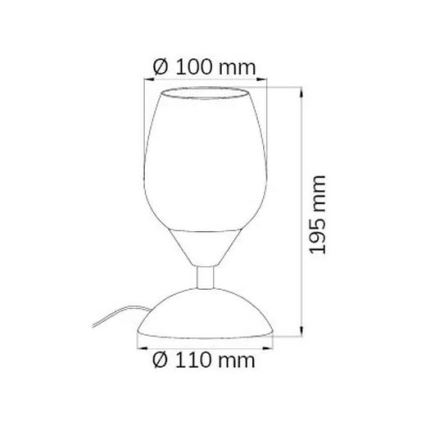 Wofi 814101640500 - Dimmbares Touch-Tischlampe FLAME 1xE14/60W/230V