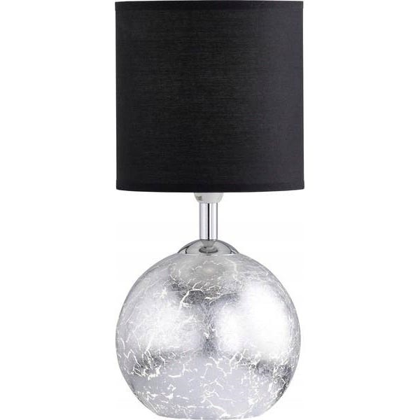 Wofi 8149.02.70.6010 - Tischlampe CARMEN 1xE14/40W/230V schwarz/silber