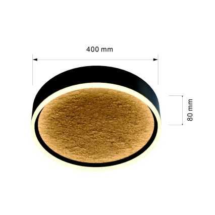 Wofi 9002-104M - LED dimmbare Deckenleuchte BORDEAUX LED/37W/230V schwarz/gold
