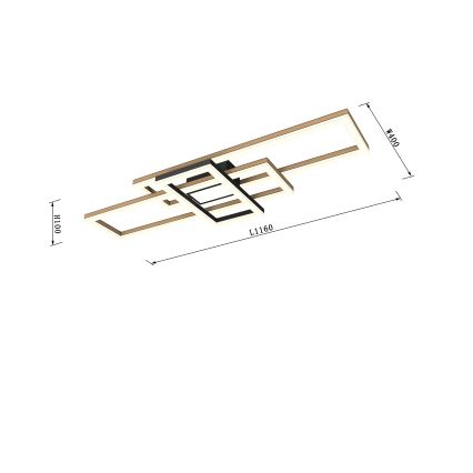 Wofi 9022-306L - LED dimmbare Deckenleuchte MATERA LED/57W/230V
