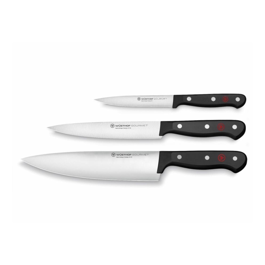 Wüsthof - Gourmet Messerset 3-teilig schwarz