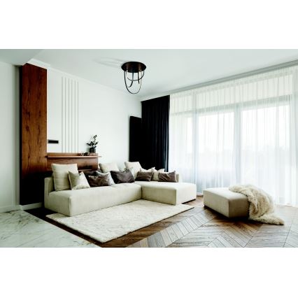 Zambelis 1951 - LED dimmbare Deckenleuchte LED/80W/230V schwarz