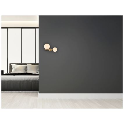 Zambelis 1995 - Wandleuchte 1xG9/7W + 1xE14/15W/230V goldfarben