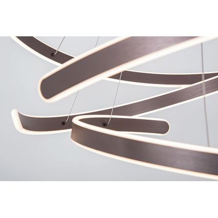 Zambelis 2015 - LED dimmbarer Seil-Pendelleuchte LED/120W/230V braun