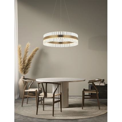 Zambelis 22039 - Dimmbare LED-Hängeleuchte an Schnur LED/56W/230V golden
