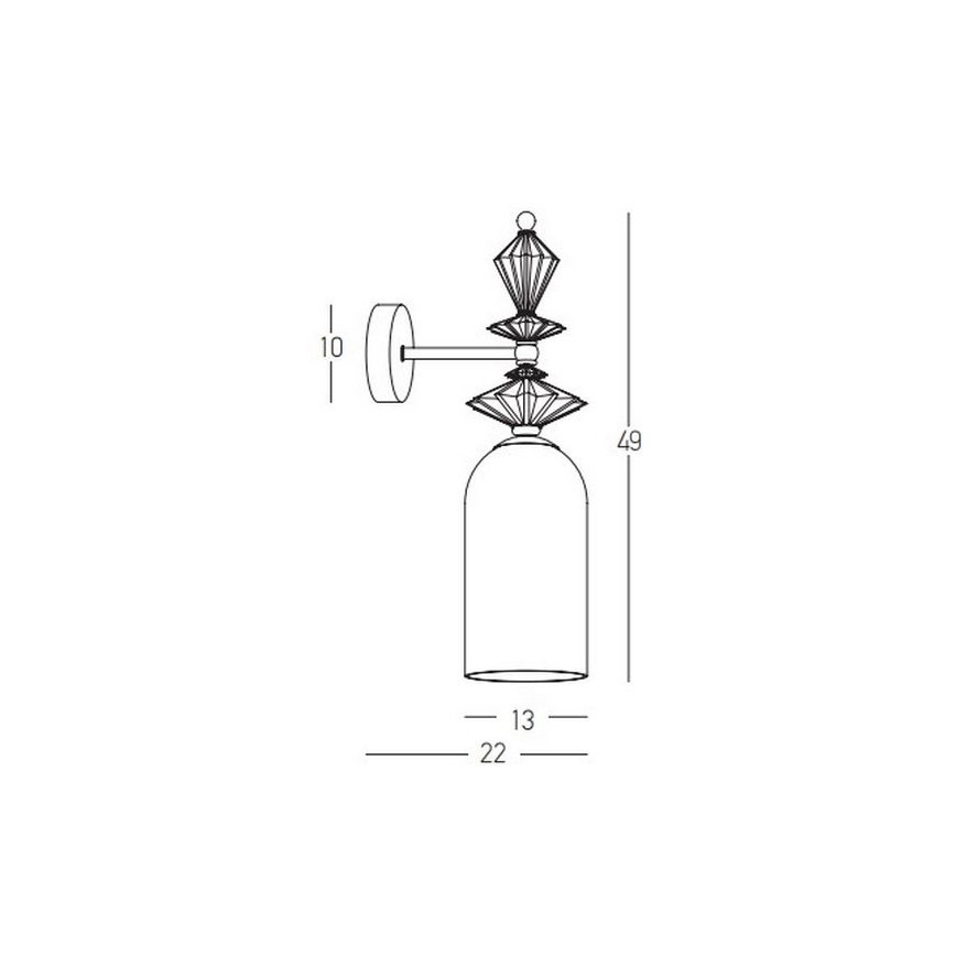 Zambelis 22080 - Wandlampe 1xE27/40W/230V