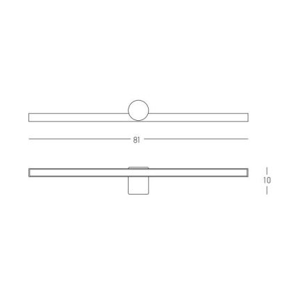 Zambelis 22125 - LED-Badezimmer-Spiegelleuchte LED/17W/230V 81 cm IP54