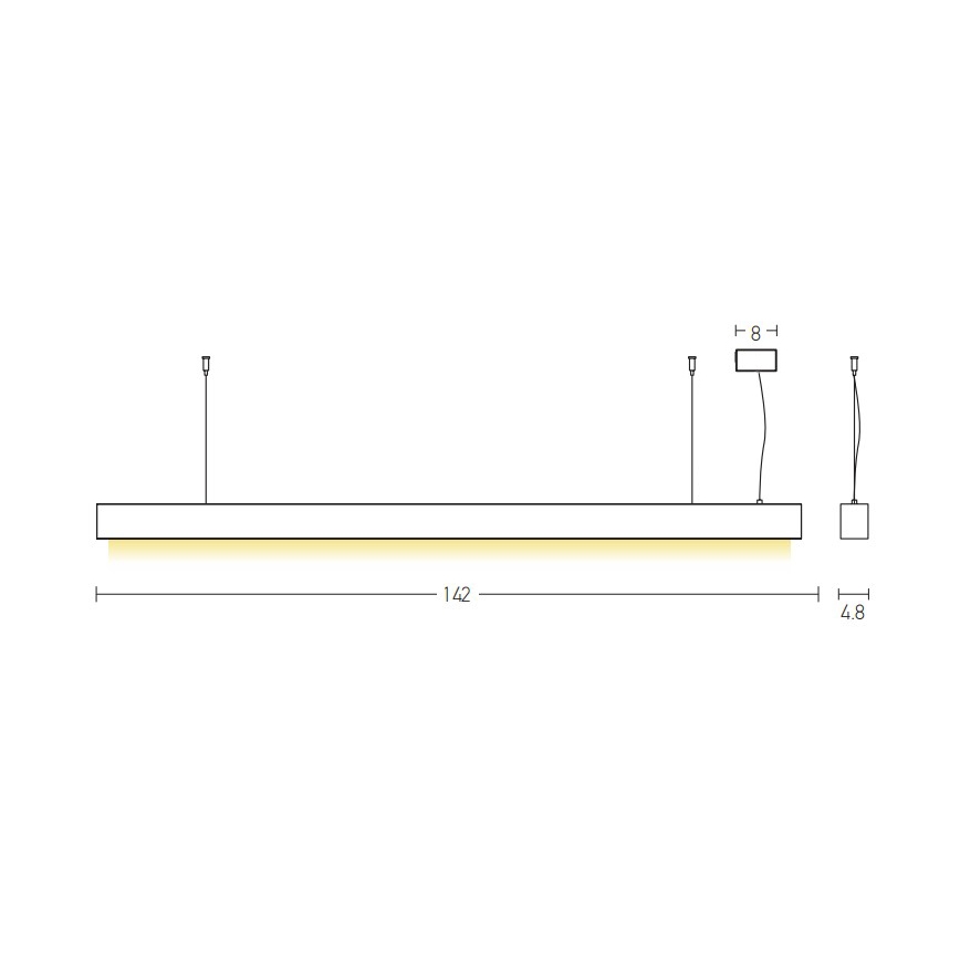 Zambelis 22210 - LED-Hängeleuchte an Schnur LED/45W/230V