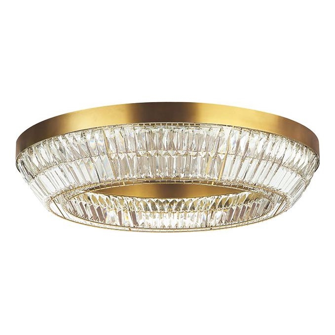 Zambelis 23049 - LED dimmbares Kristall-Deckenleuchte LED/55W/230V CRI 90 3000K Ø 80 cm Messing