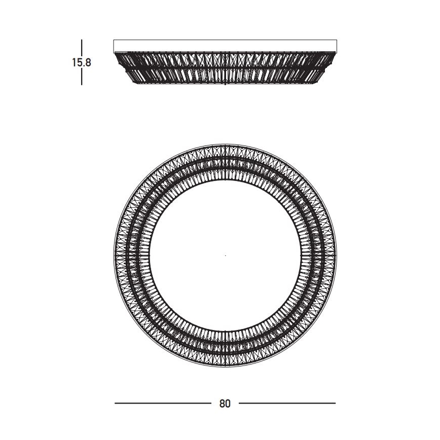 Zambelis 23049 - LED dimmbares Kristall-Deckenleuchte LED/55W/230V CRI 90 3000K Ø 80 cm Messing