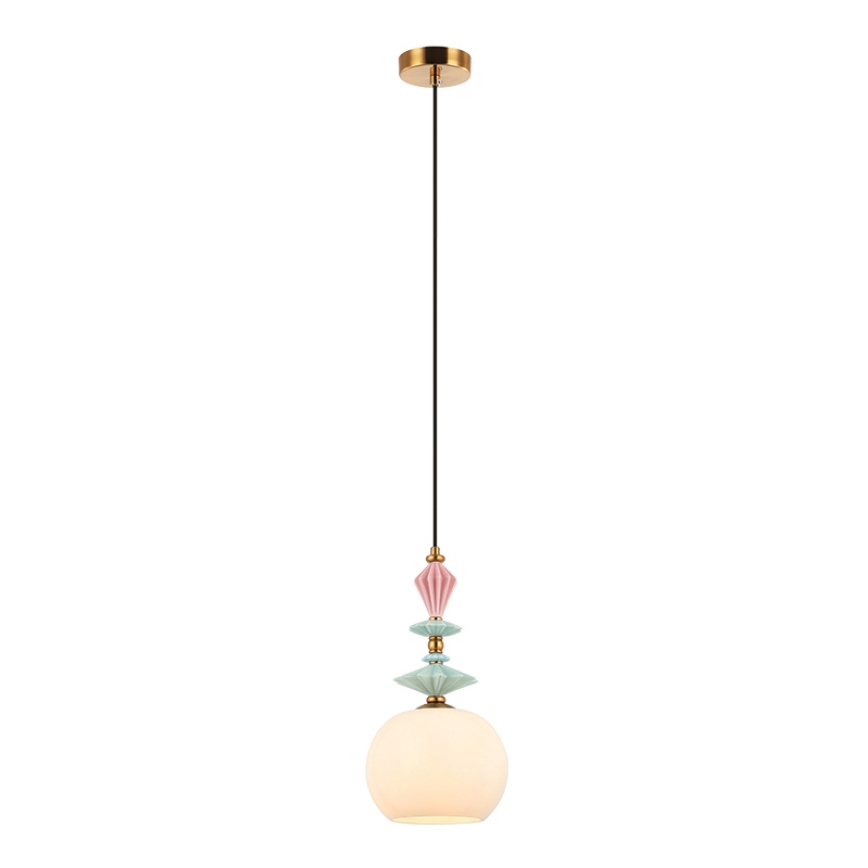 Zambelis A22079 - Ersatz-Lampenschirm für Kronleuchter, Ø 21 cm, weiß
