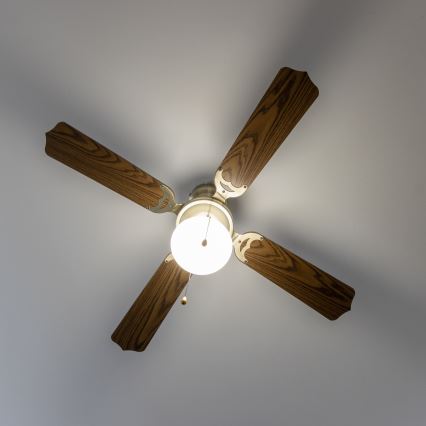 ZEVENTI - Deckenventilator NAVAGIO 1xE27/60W/230V braun