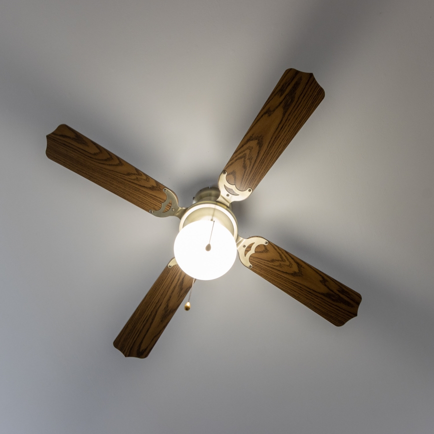 ZEVENTI - Deckenventilator NAVAGIO 1xE27/60W/230V braun