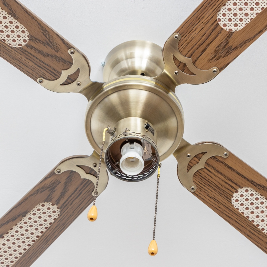 ZEVENTI - Deckenventilator NAVAGIO 1xE27/60W/230V braun