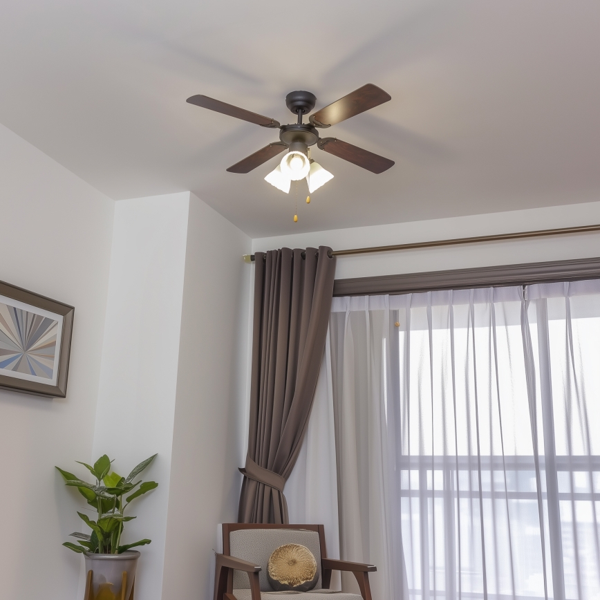 ZEVENTI - Deckenventilator ZURRIOLA 3xE27/60W/230V