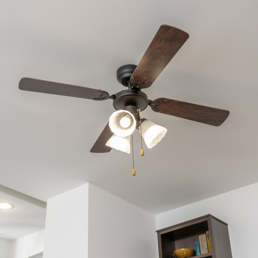ZEVENTI - Deckenventilator ZURRIOLA 3xE27/60W/230V