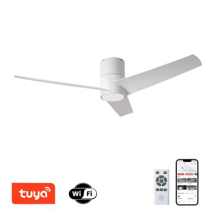 ZEVENTI - LED-Deckenventilator BARROSA LED/18W/230V 3000/4000/6000K Wi-Fi Tuya weiß + Fernbedienung