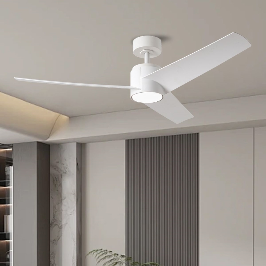 ZEVENTI - LED-Deckenventilator ORVIETO LED/18W/230V 3000/4000/6000K Wi‑Fi Tuya weiß + Fernbedienung