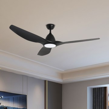 ZEVENTI - LED-Deckenventilator URBINO LED/20W/230V 3000/4000/6000K Wi-Fi Tuya schwarz + Fernbedienung