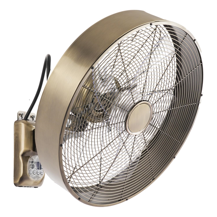 ZEVENTI - Wandventilator FANNY 50W/230V bronzefarben + Fernbedienung