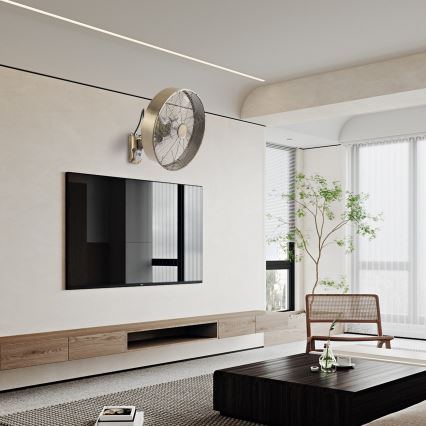 ZEVENTI - Wandventilator FANNY 50W/230V bronzefarben + Fernbedienung