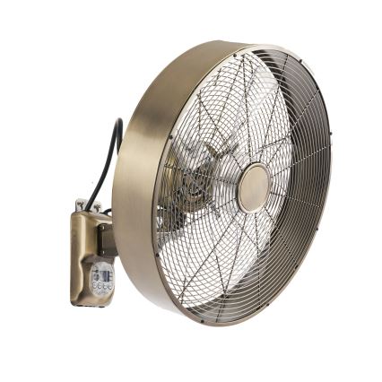 ZEVENTI - Wandventilator FANNY 50W/230V bronzefarben + Fernbedienung