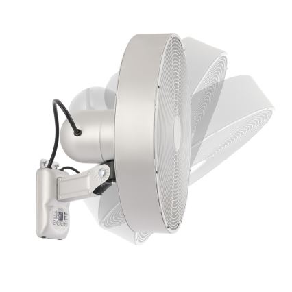 ZEVENTI - Wandventilator FANNY 50W/230V mattchrom + Fernbedienung