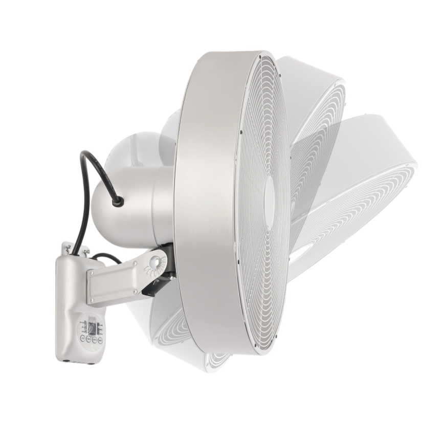 ZEVENTI - Wandventilator FANNY 50W/230V mattchrom + Fernbedienung