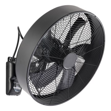 ZEVENTI - Wandventilator FANNY 50W/230V schwarz + Fernbedienung