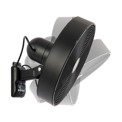 ZEVENTI - Wandventilator FANNY 50W/230V schwarz + Fernbedienung