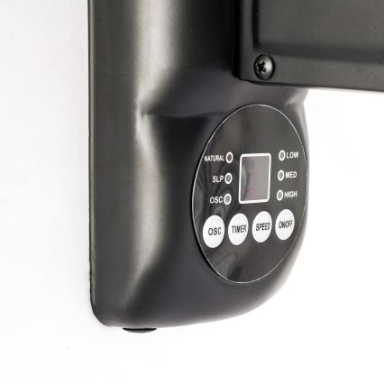 ZEVENTI - Wandventilator FANNY 50W/230V schwarz + Fernbedienung