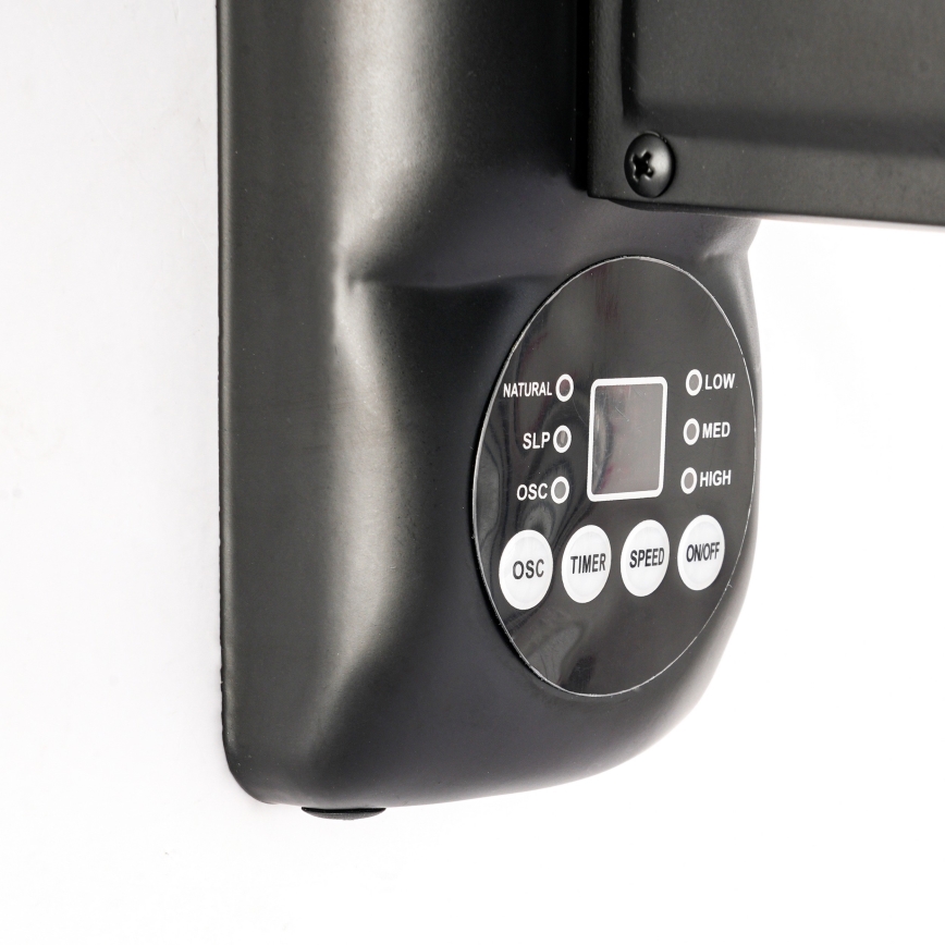 ZEVENTI - Wandventilator FANNY 50W/230V schwarz + Fernbedienung