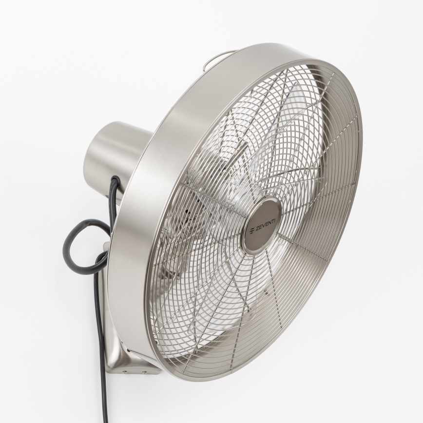 ZEVENTI - Wandventilator FREEZE 50W/230V d 40 cm matt Chrom + Fernbedienung