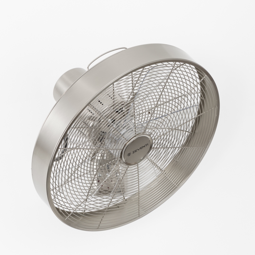 ZEVENTI - Wandventilator FREEZE 50W/230V d 40 cm matt Chrom + Fernbedienung