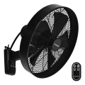 ZEVENTI - Wandventilator FREEZE 50W/230V d 40 cm schwarz + Fernbedienung