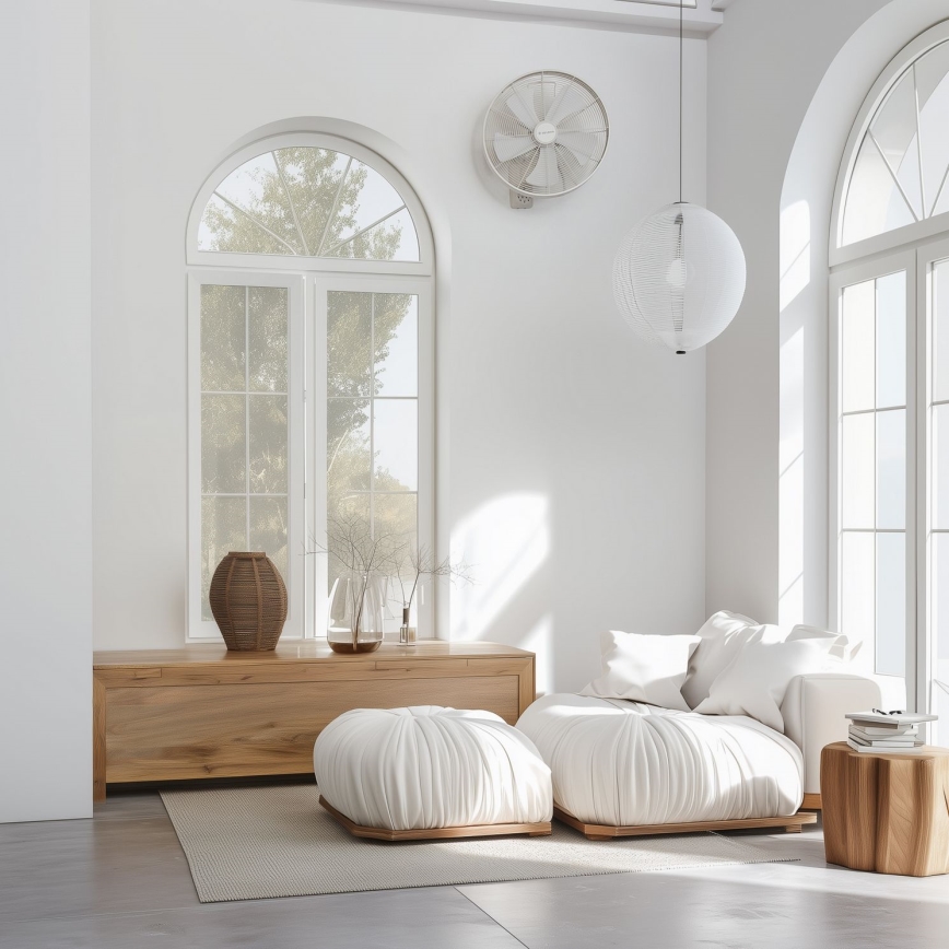 ZEVENTI - Wandventilator FREEZE 50W/230V d 40 cm weiß + Fernbedienung