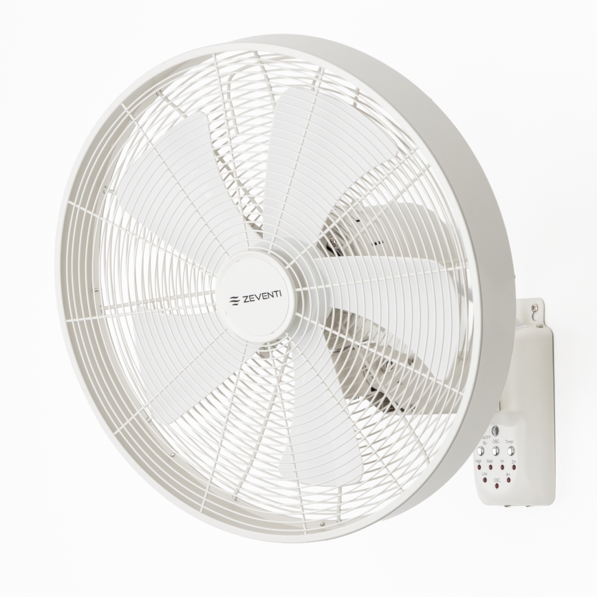 ZEVENTI - Wandventilator FREEZE 50W/230V d 40 cm weiß + Fernbedienung