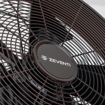 ZEVENTI - Wandventilator FREEZE 50W/230V d 40 cm schwarz/braun + Fernbedienung