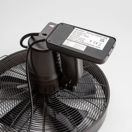 ZEVENTI - Wandventilator FREEZE 50W/230V d 40 cm schwarz/braun + Fernbedienung