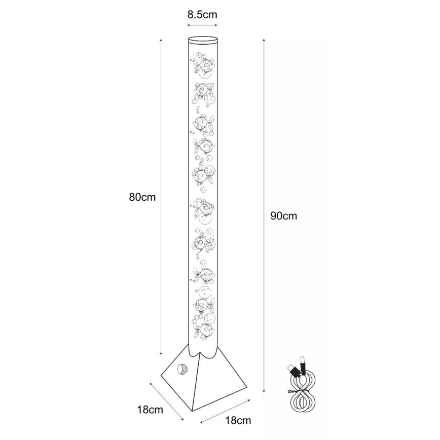 Zuma Line - LED RGB Stehlampe LED/3,6W/5V