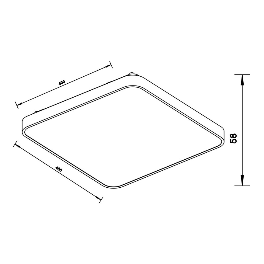 Zuma Line - LED-Deckenleuchte LED/40W/230V glänzendes Chrom