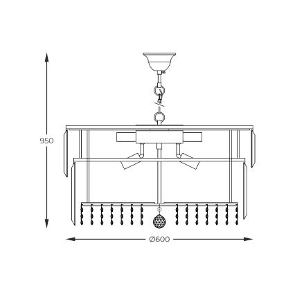 Zuma Line - Kronleuchter an Kette 16xE14/40W/230V d 60 cm golden