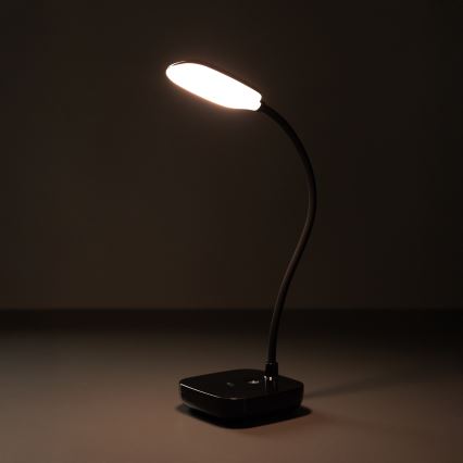 Zuma Line - Aufladbare LED-Tischleuchte LED/7W/1200 mAh 3000/4500/6000K schwarz