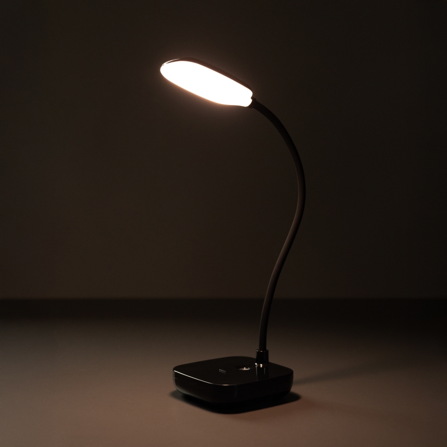 Zuma Line - Aufladbare LED-Tischleuchte LED/7W/1200 mAh 3000/4500/6000K schwarz