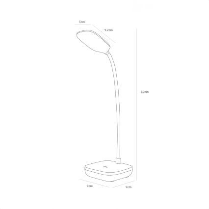 Zuma Line - Aufladbare LED-Tischleuchte LED/7W/1200 mAh 3000/4500/6000K schwarz