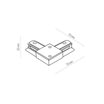 Zuma Line - Einbaustrahler für Schienensystem 6xGU10/10W/230V schwarz + Schienenzubehör