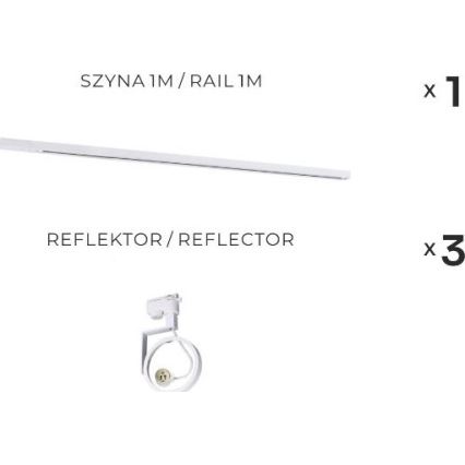 Zuma Line - Schienenstrahler 3xGU10/15W/230V weiß