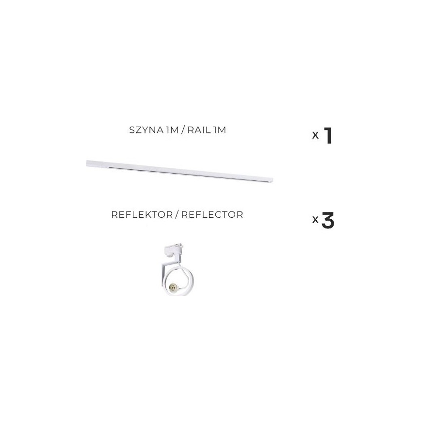 Zuma Line - Schienenstrahler 3xGU10/15W/230V weiß